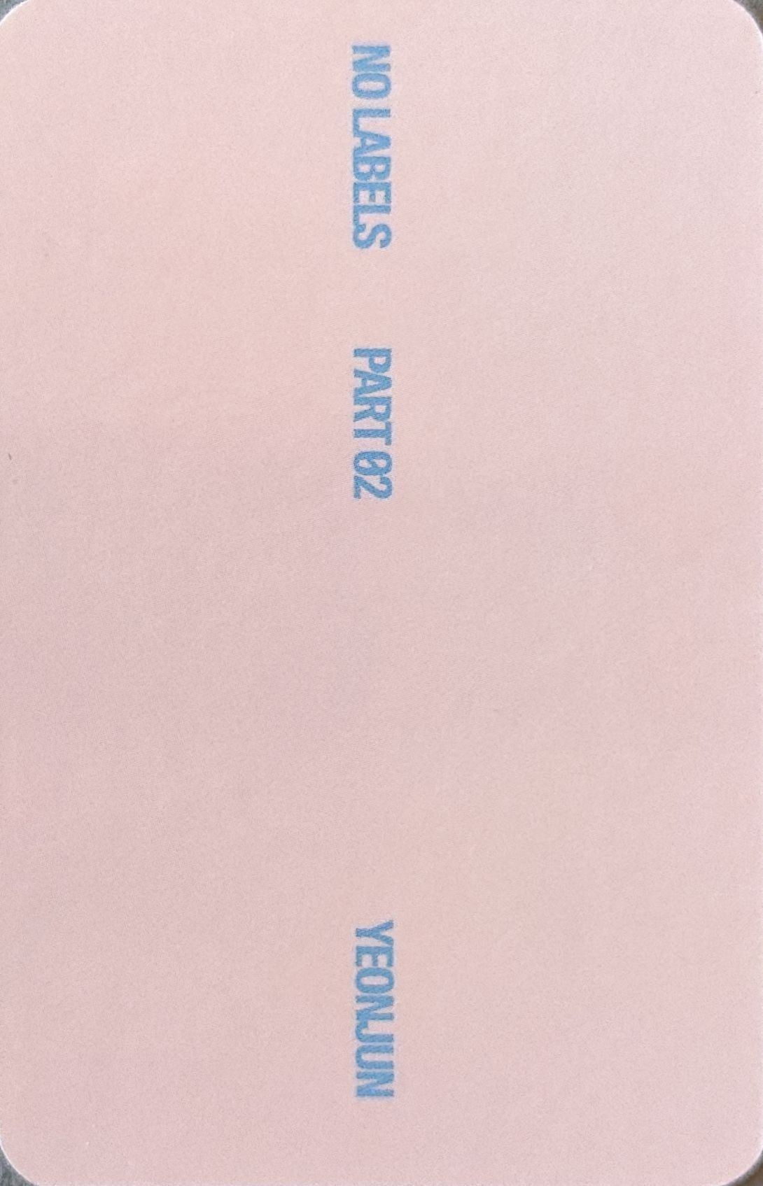 Yeonjun Yeonjun photocard back side - Preorder