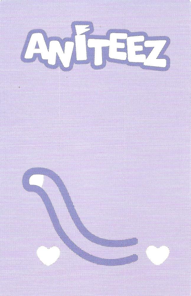 San ATEEZ photocard back side - Random Trading Card