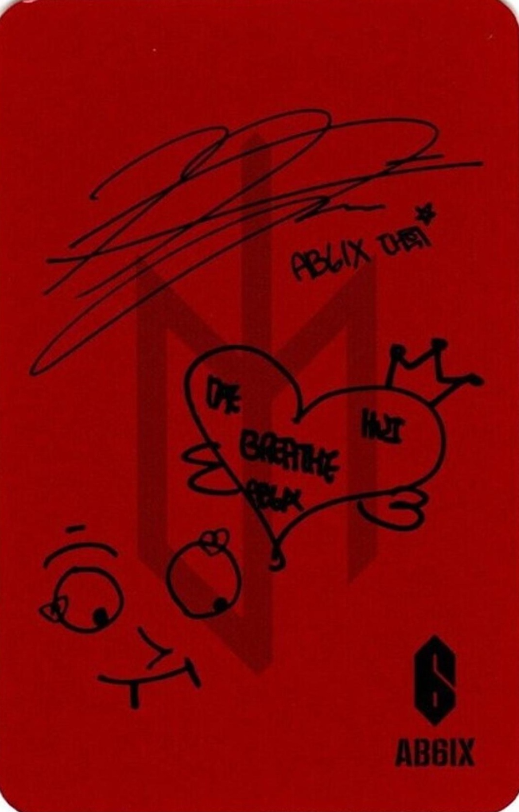 Daehwi AB6IX photocard back side - Photocard