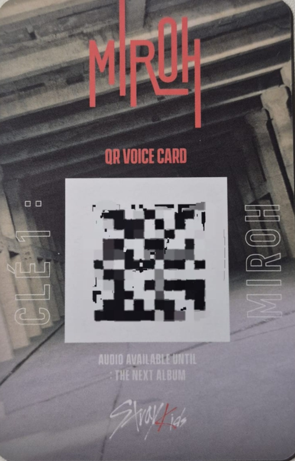 Felix Stray Kids photocard back side - QR Photocards