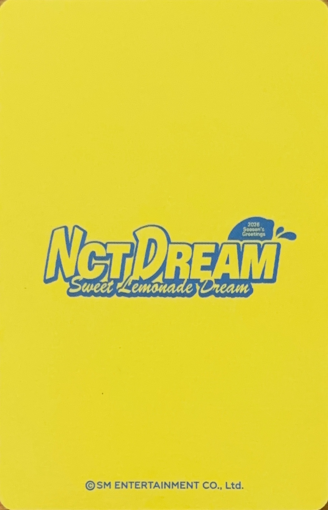 Jeno NCT DREAM photocard back side - SM Store - Preorder