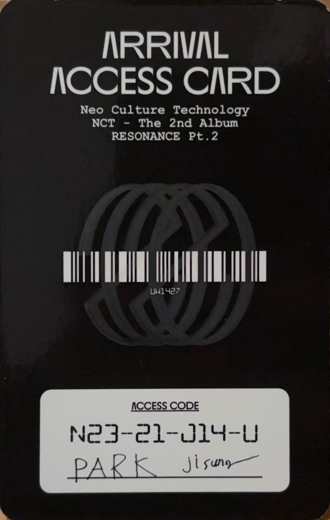 Jisung NCT photocard back side - Access Card