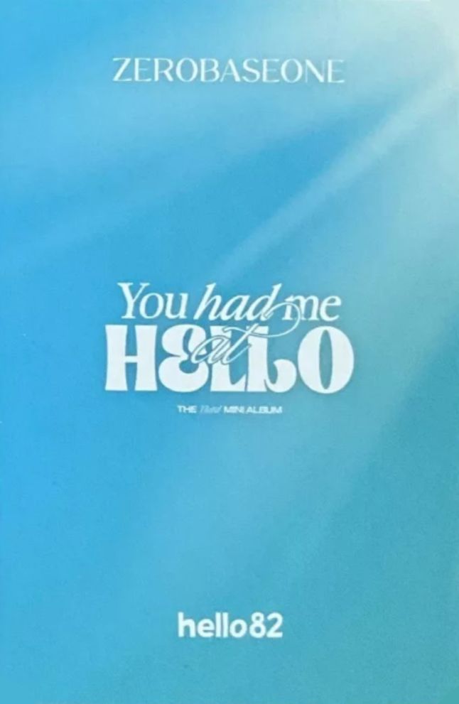 Hanbin ZEROBASEONE photocard back side - Digipack Ver. Preorder