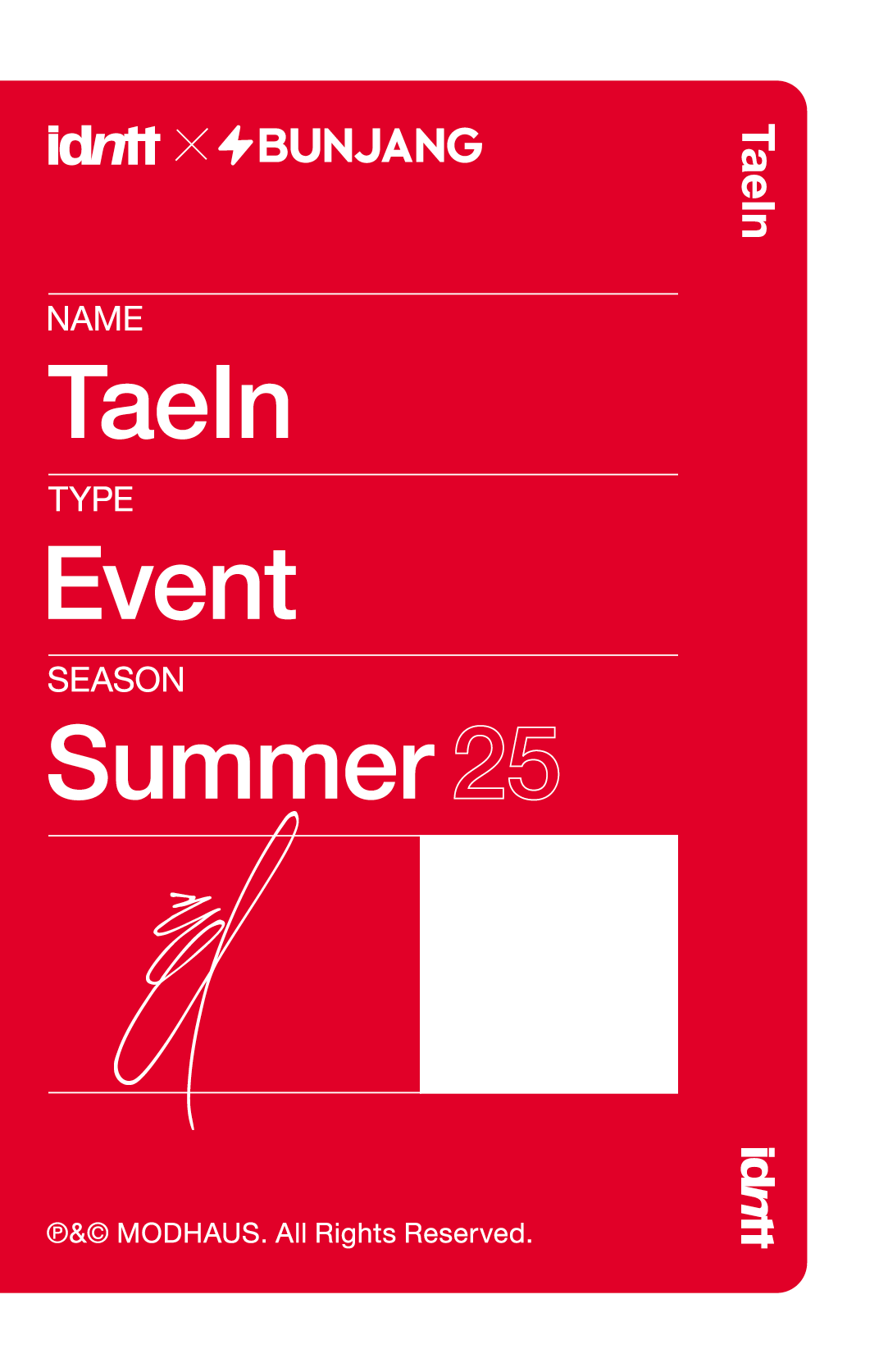 Choi TaeIn idntt photocard back side - Round 1 - Unevermet