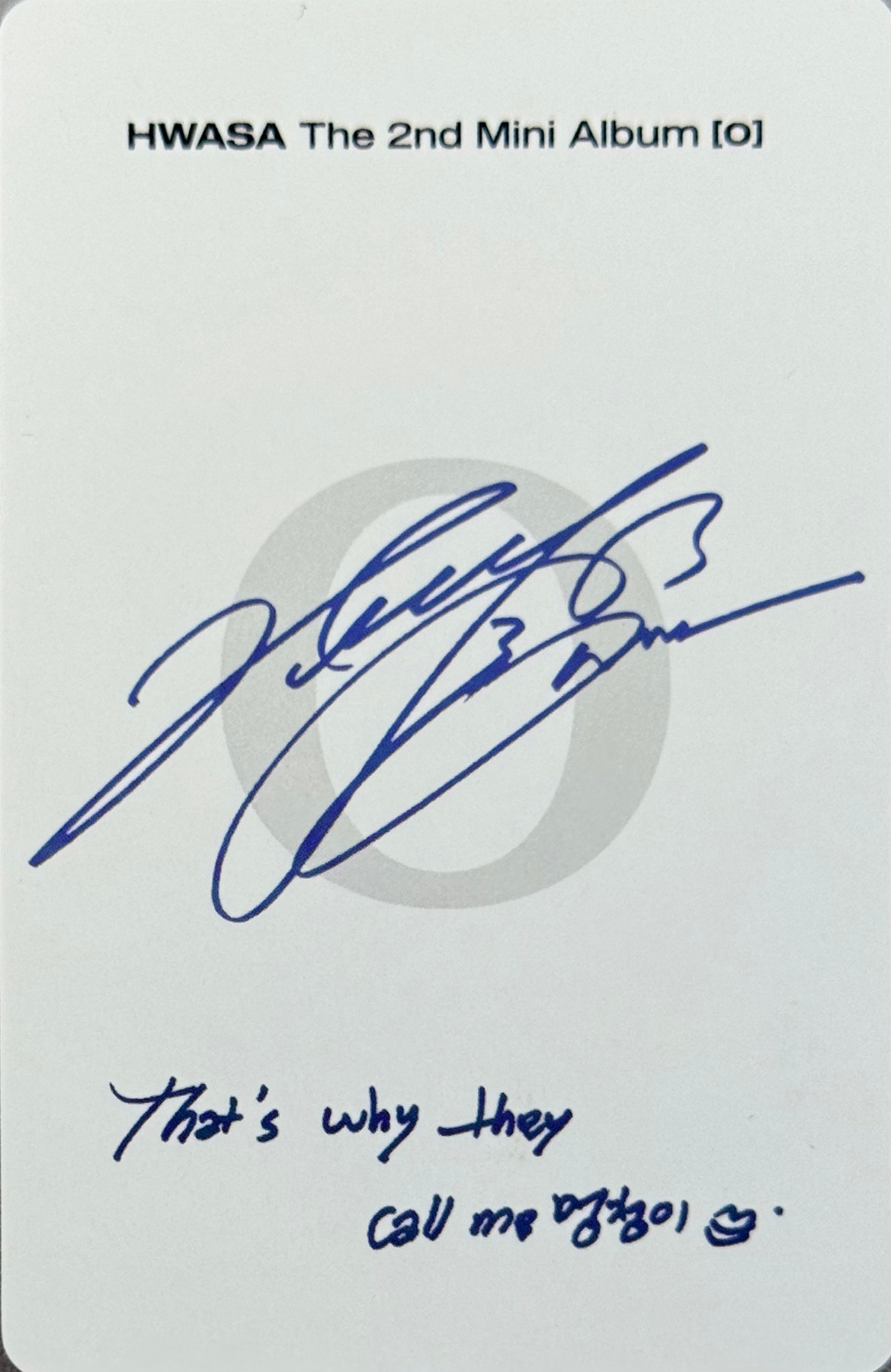 Hwasa Hwa Sa photocard back side - Photocard