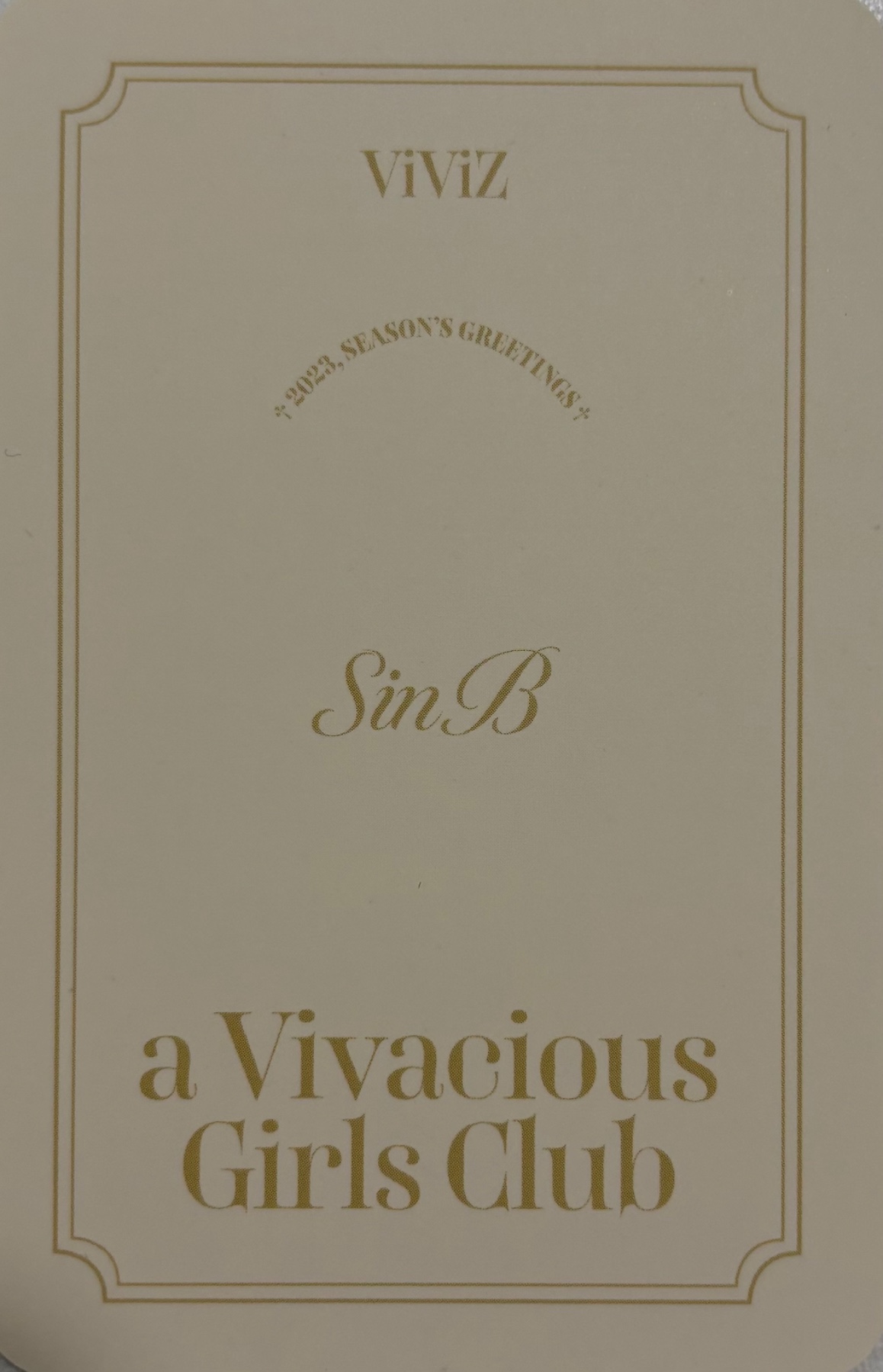 Sinb VIVIZ photocard back side - Photocards