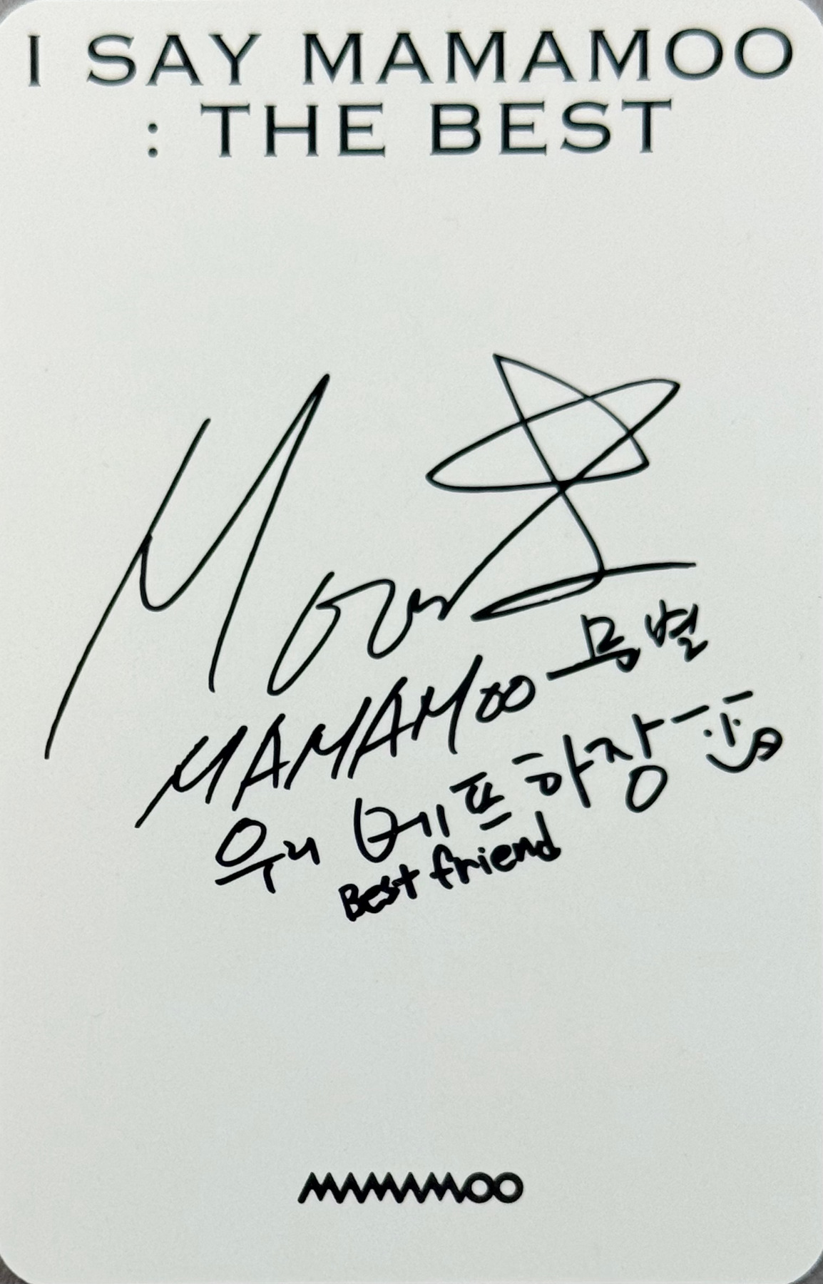 Moonbyul MAMAMOO photocard back side - Photocard