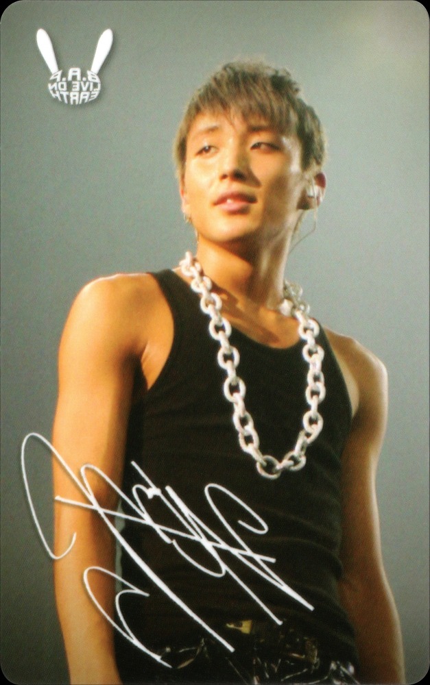 Jongup B.A.P photocard back side - Japan Press Clear Card (Misprint)