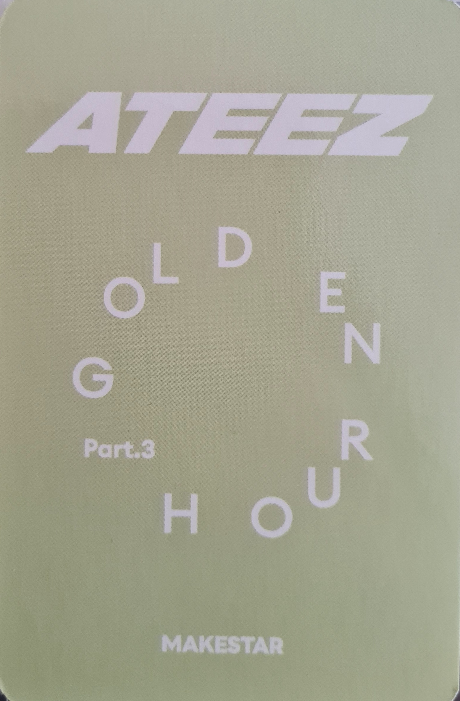 Wooyoung ATEEZ photocard back side - Offline