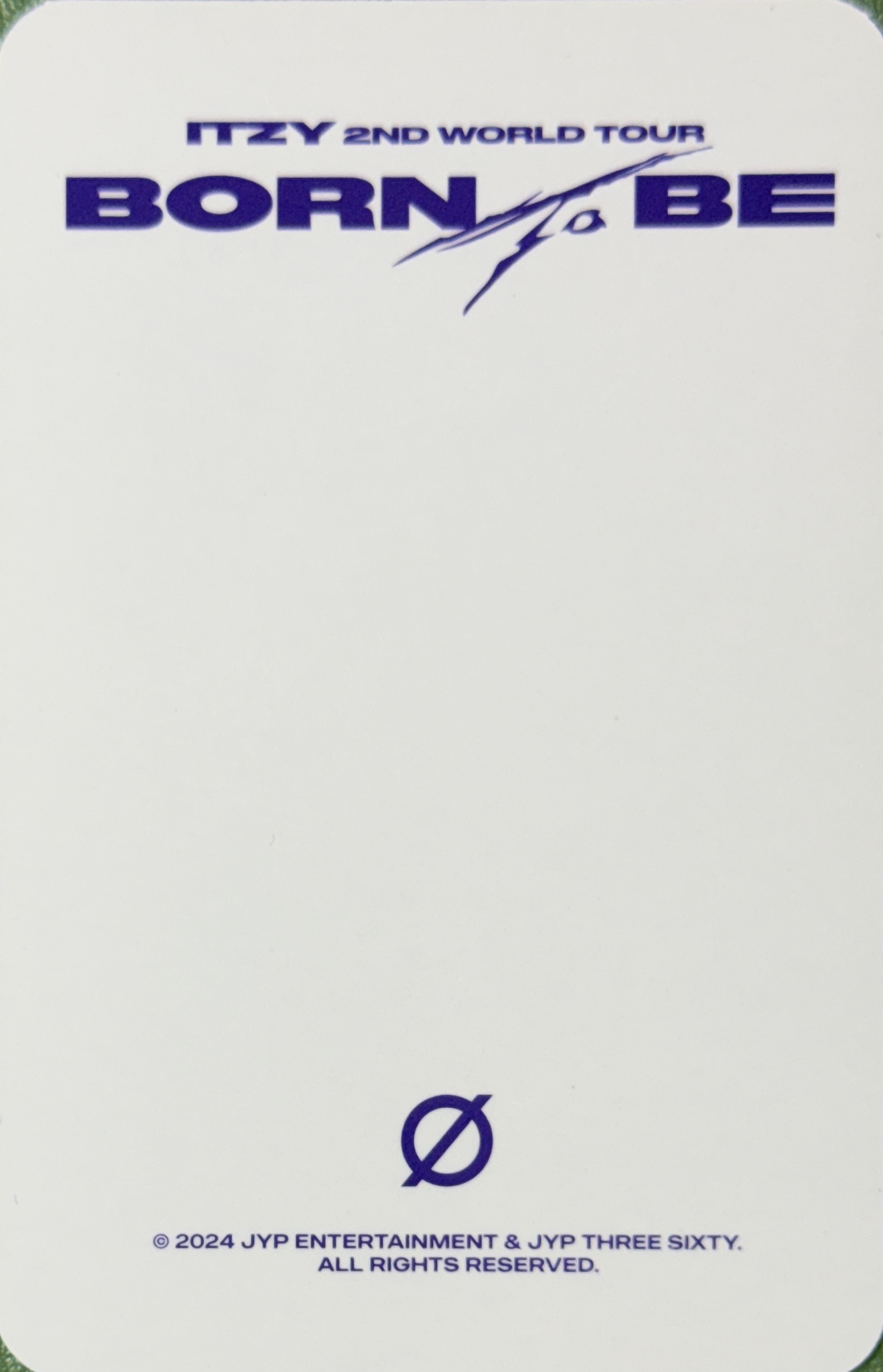Chaeryeong ITZY photocard back side - Trading Card