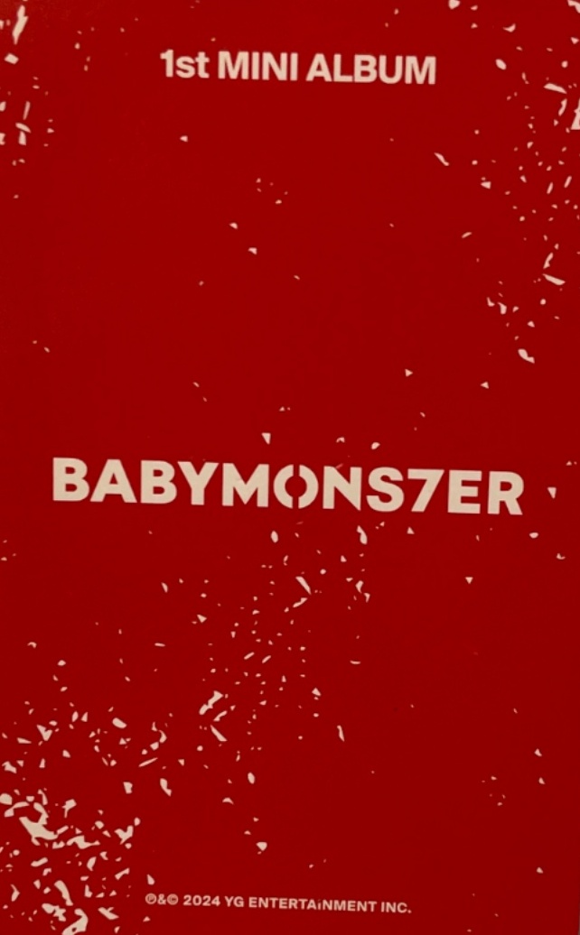 Ruka BABYMONSTER photocard back side - Selfie Photocards