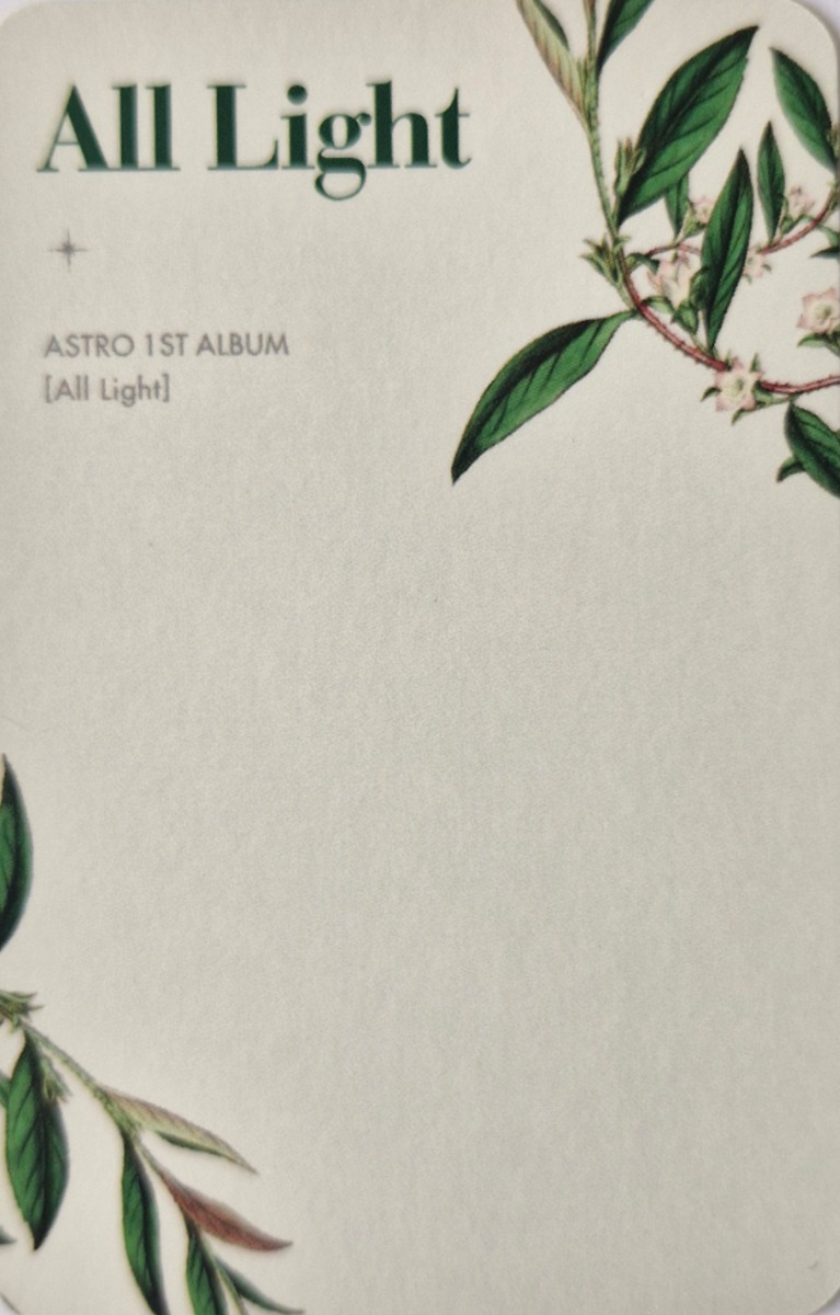 JinJin ASTRO photocard back side - Benefit
