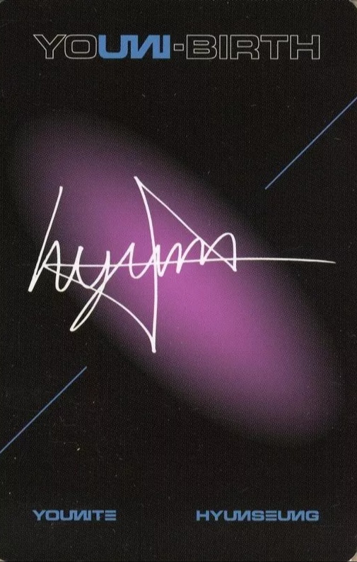 Hyunseung YOUNITE photocard back side - Photocard