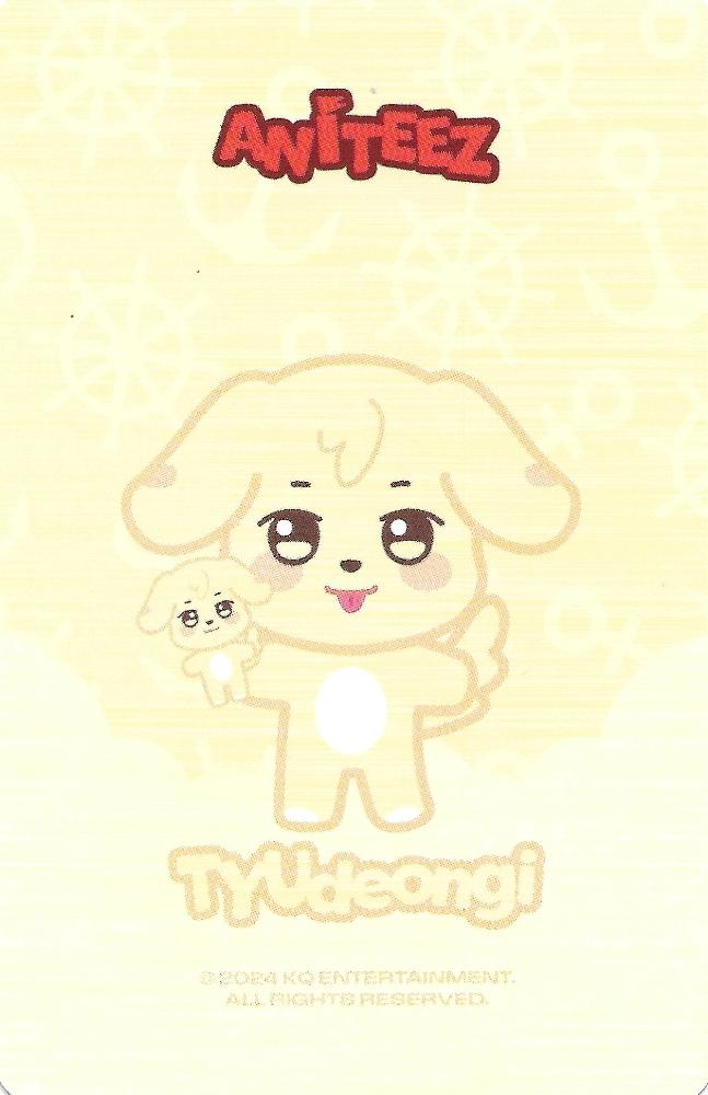 Yunho ATEEZ photocard back side - Plush Doll