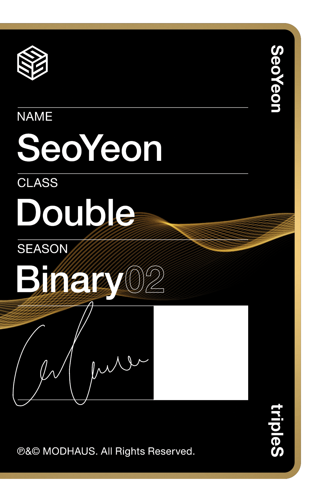 Seoyeon tripleS photocard back side - Double Class Objekt