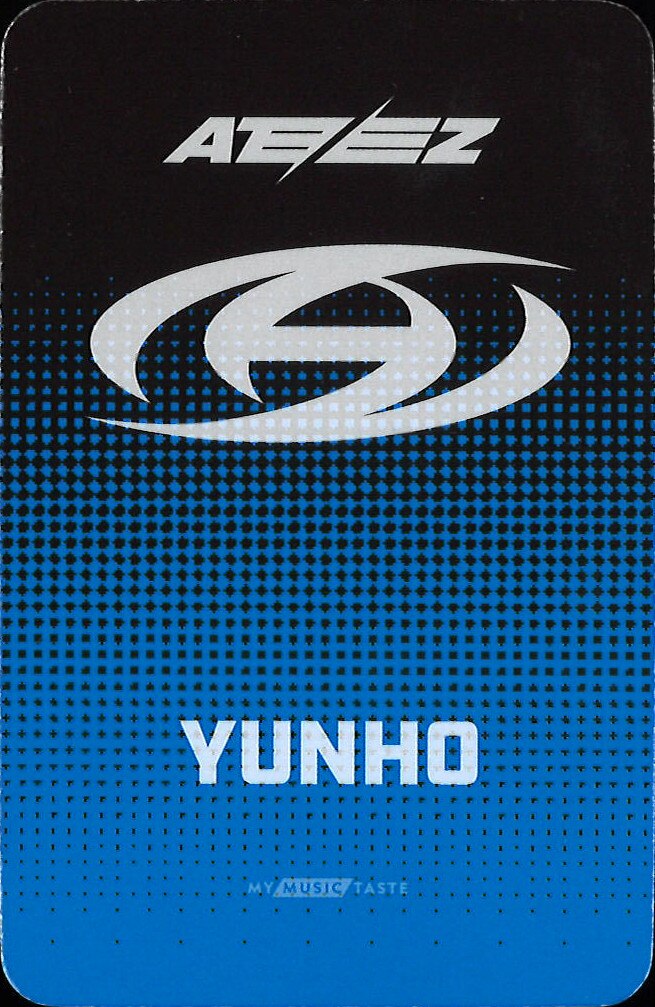 Yunho ATEEZ photocard back side - Benefit