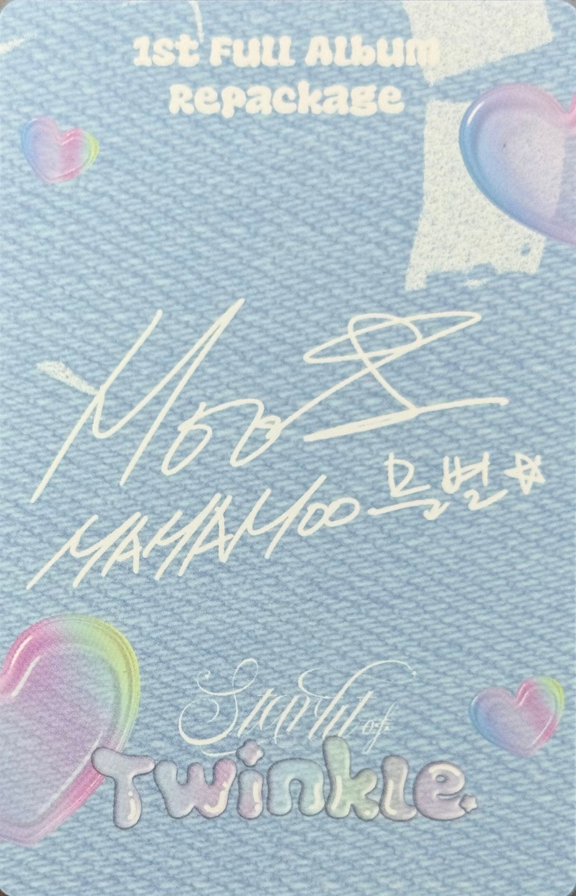 Moonbyul Moon Byul photocard back side - Photocard