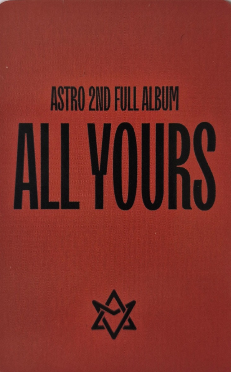 Cha Eunwoo ASTRO photocard back side - Preorder