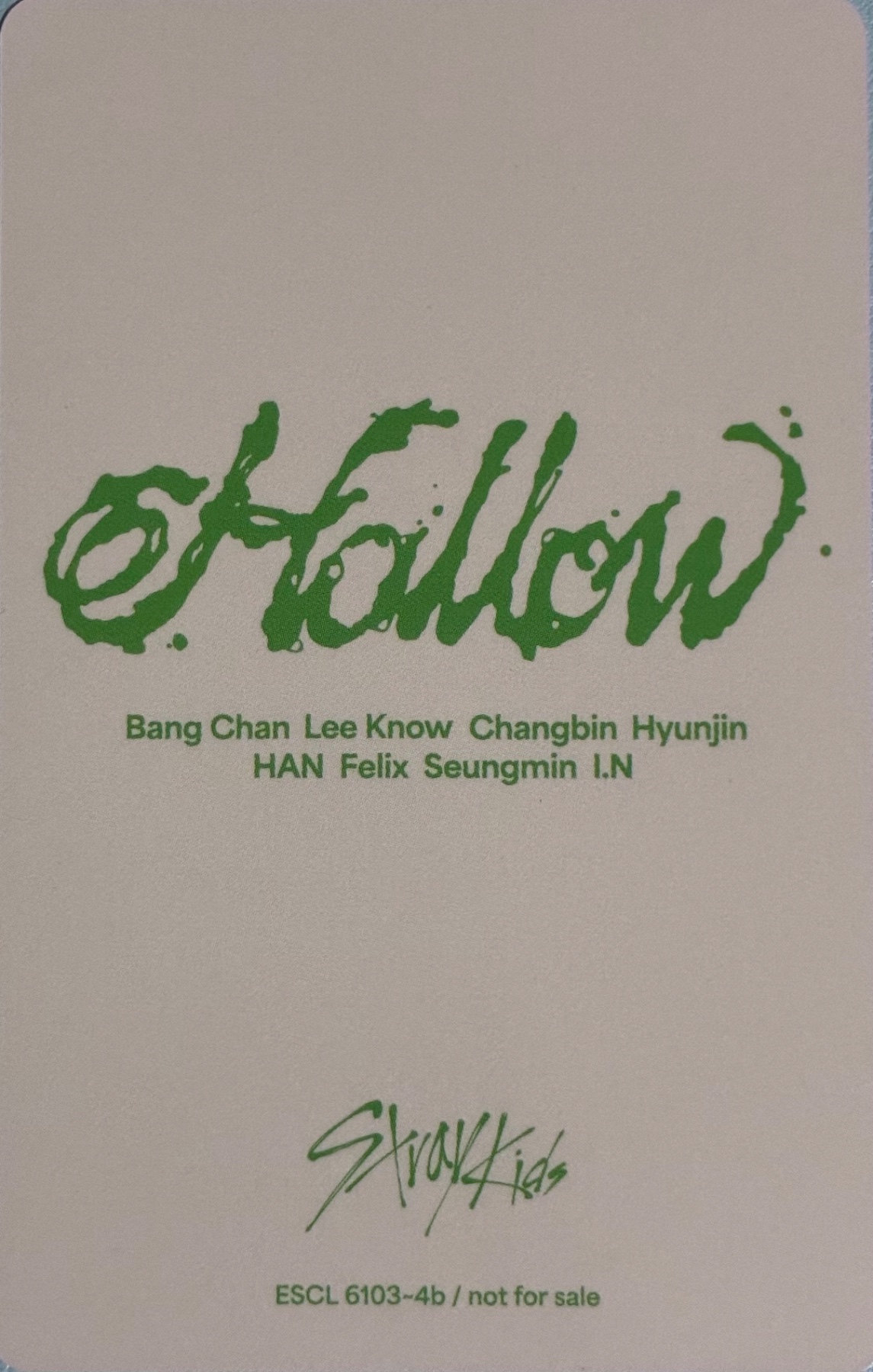 Seungmin Stray Kids photocard back side - Photocard