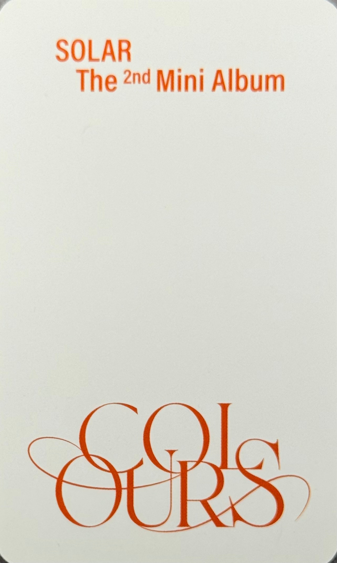 Solar Solar photocard back side - Online