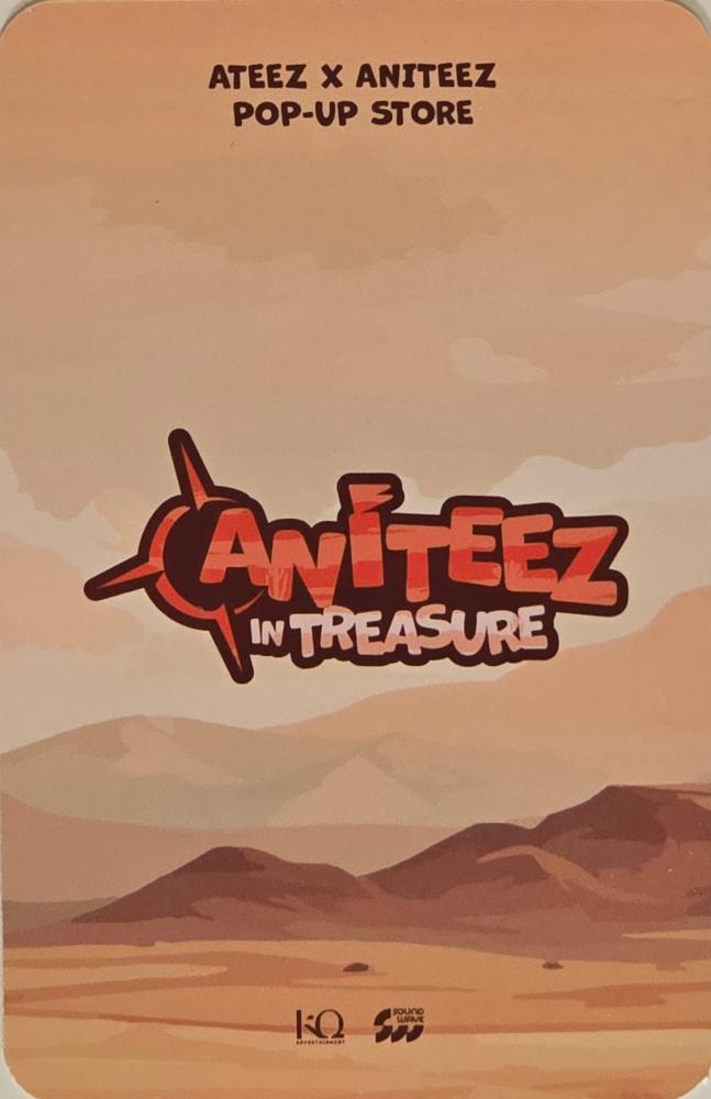 San ATEEZ photocard back side - 100,000 KRW Benefit