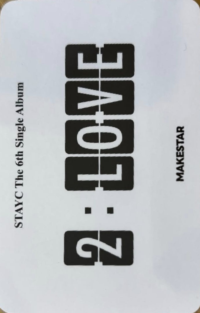 Sieun STAYC photocard back side - Online