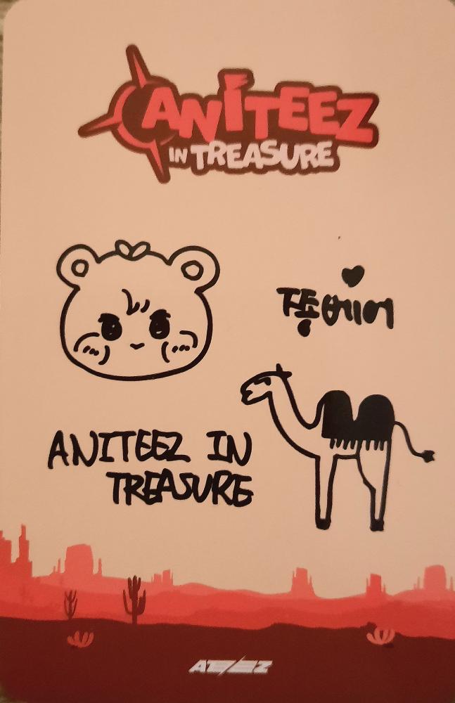 Jongho ATEEZ photocard back side - Photo Package