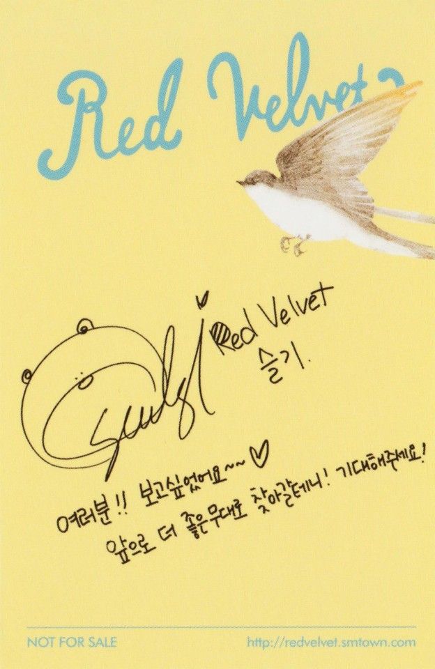 Seulgi Red Velvet photocard back side - Random Cards