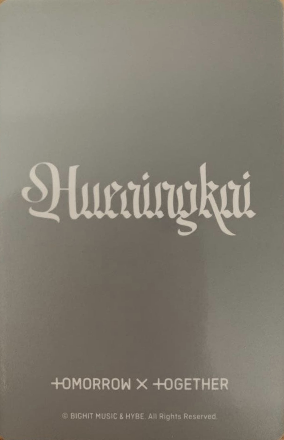 Hueningkai TXT photocard back side - Photocard
