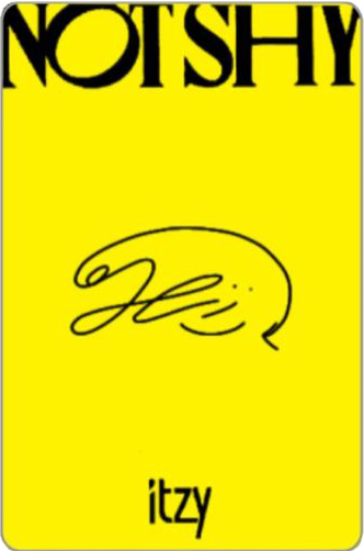 Yeji ITZY photocard back side - Photocards