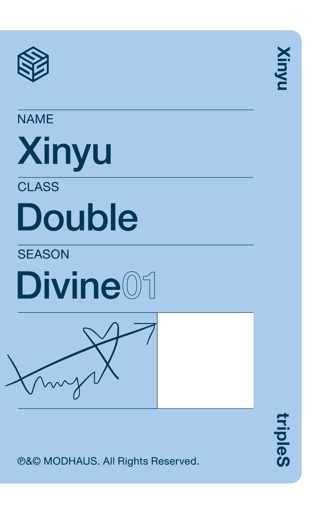 Xinyu tripleS photocard back side - Showcase Objekt Pack
