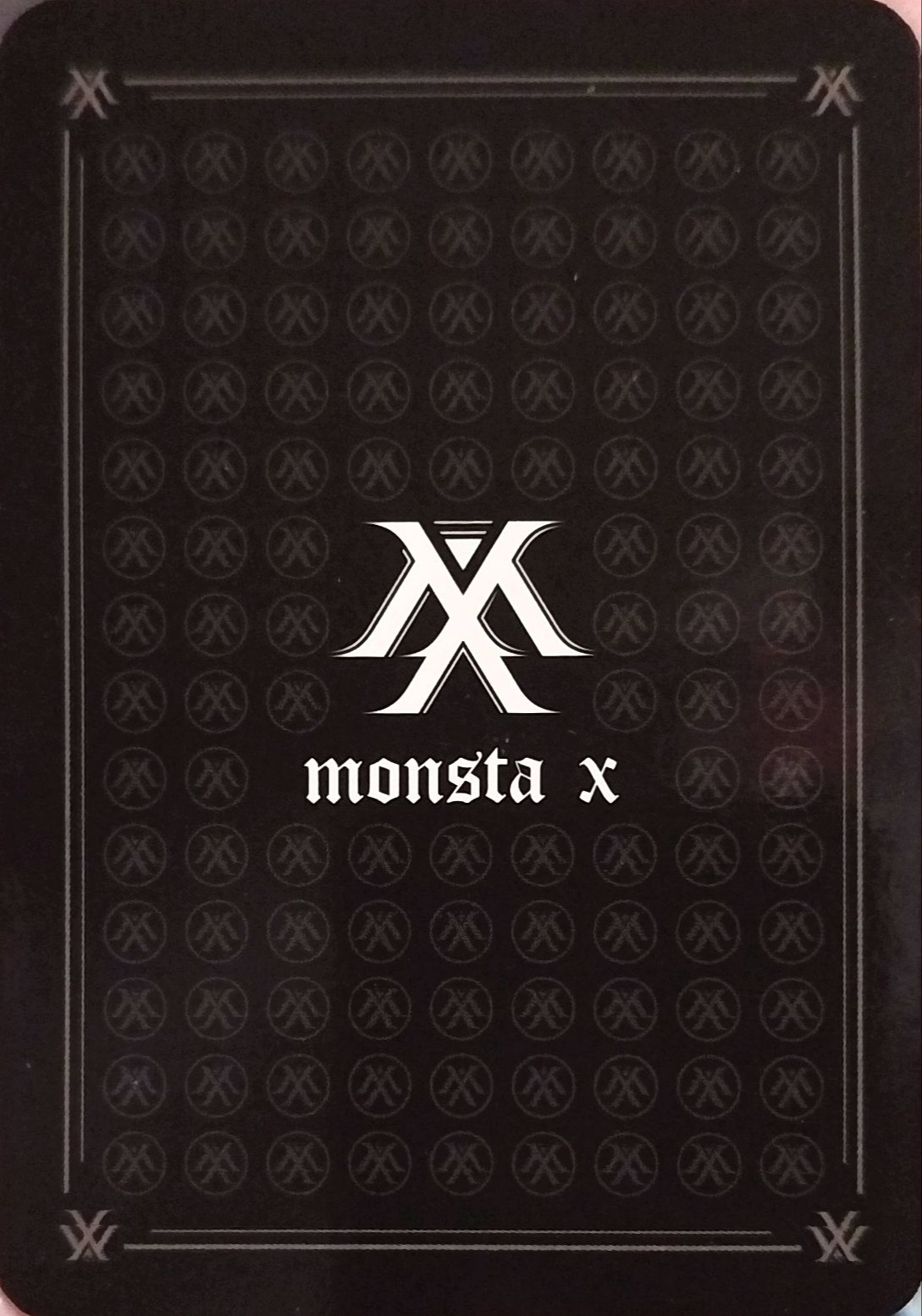Wonho MONSTA X photocard back side - Photocard