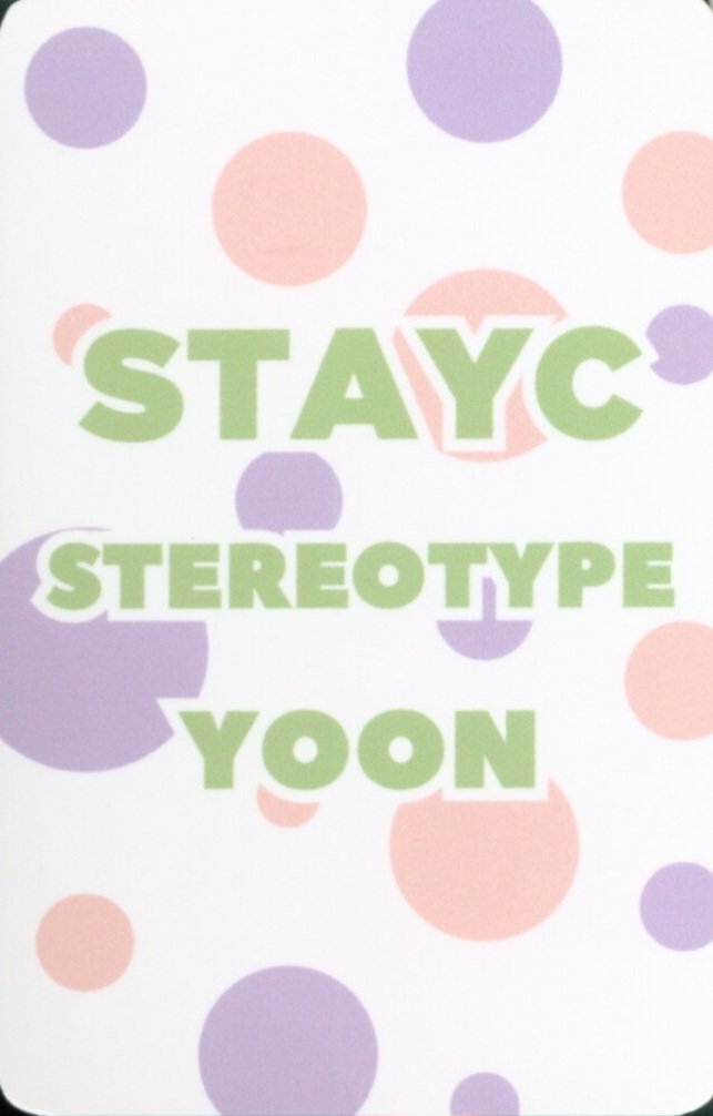 Yoon STAYC photocard back side - Online