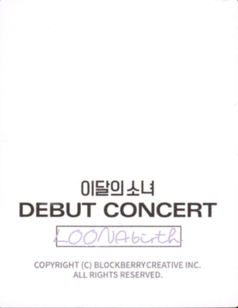 Hyunjin LOONA photocard back side - ID Photo Set