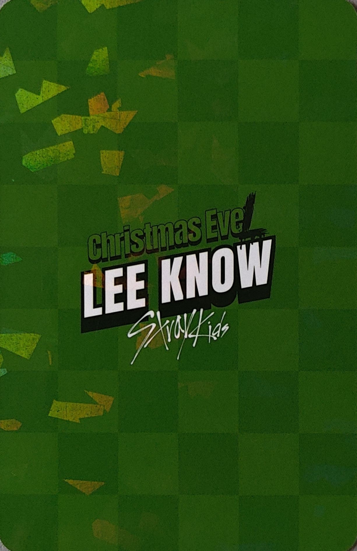 Lee Know Stray Kids photocard back side - Glitter Photocard