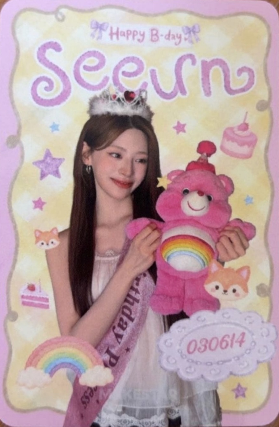 Seeun STAYC photocard back side - Winner Seeun Birthday Card