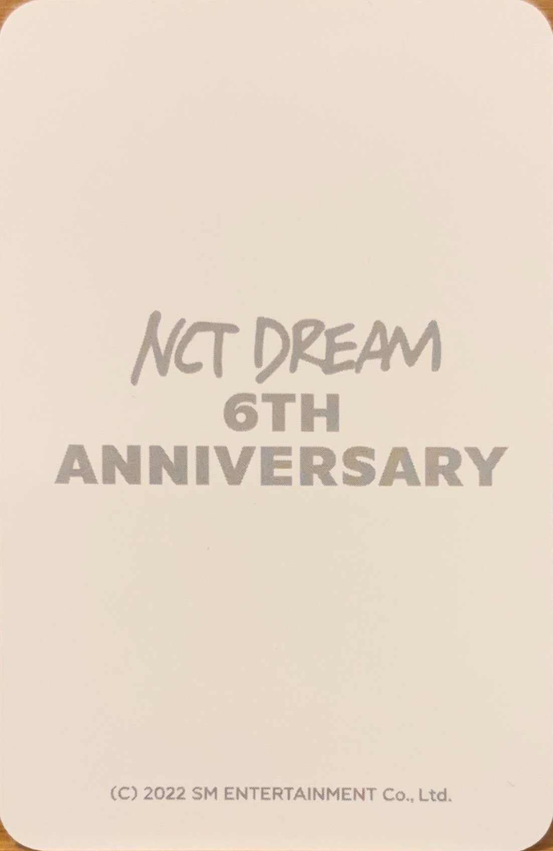 Jisung NCT DREAM photocard back side - Acrylic stand & AR voice card