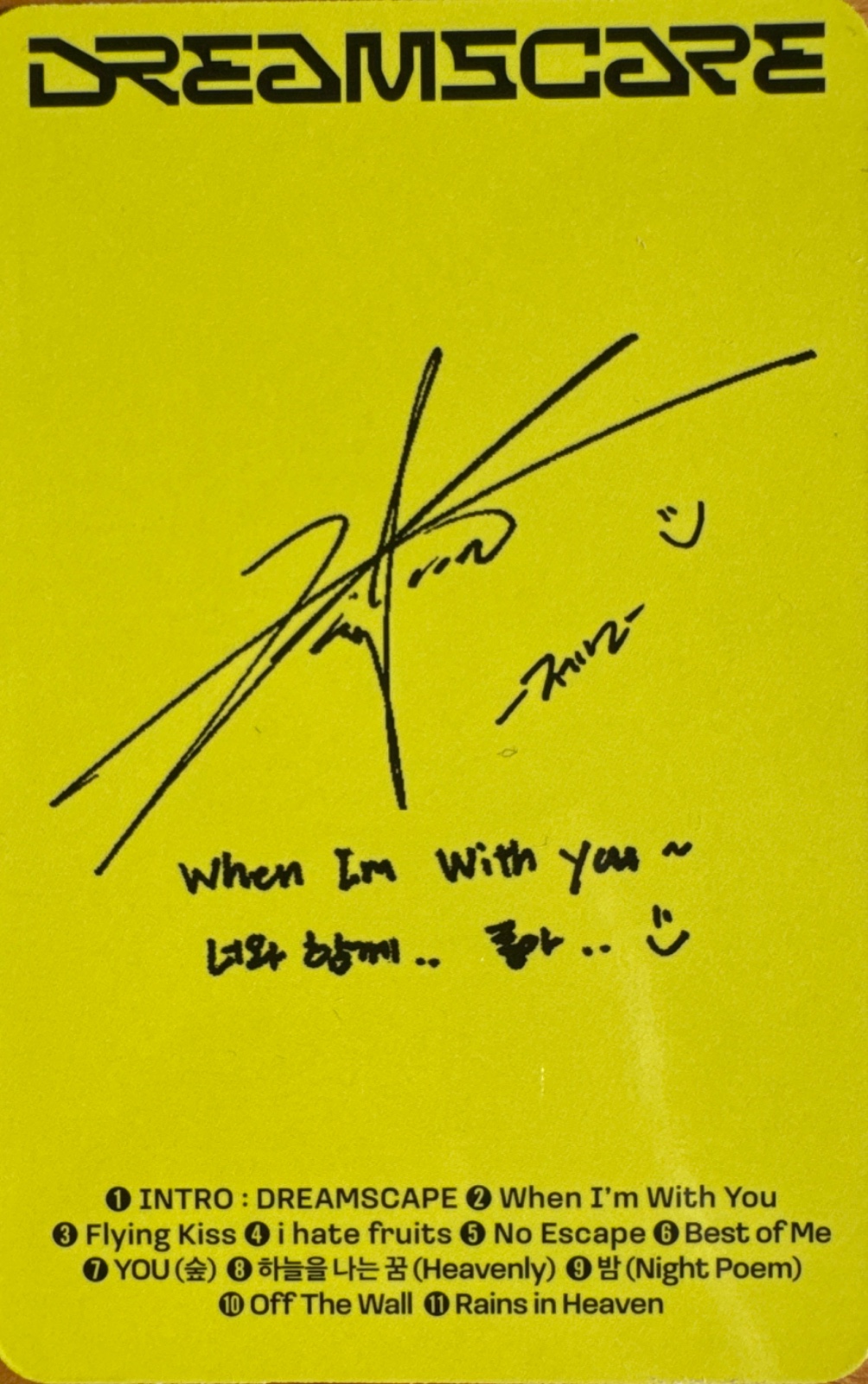 Jeno NCT DREAM photocard back side - Photocards