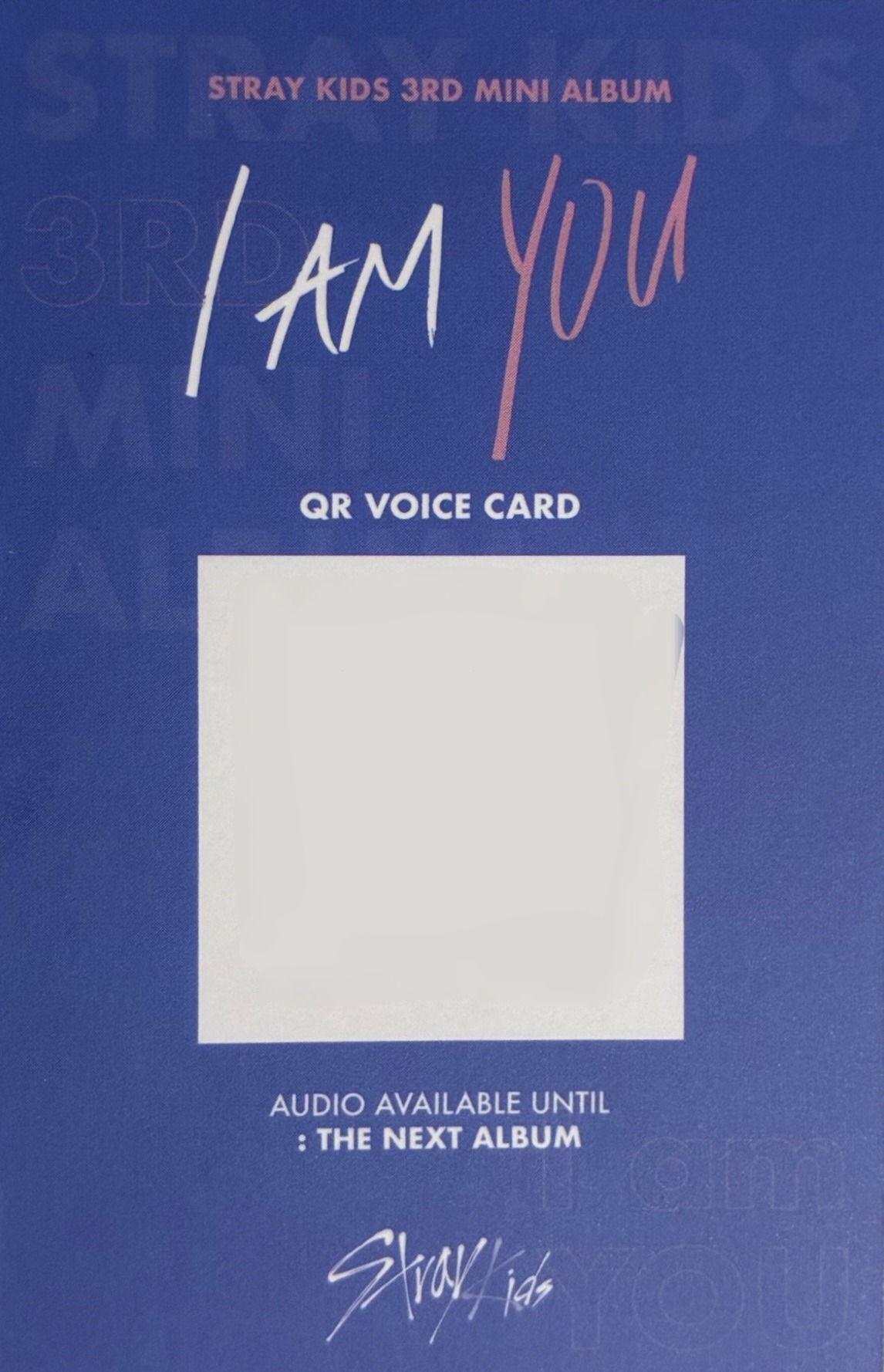 Bang Chan & Seungmin Stray Kids photocard back side - QR Photocard B ver.