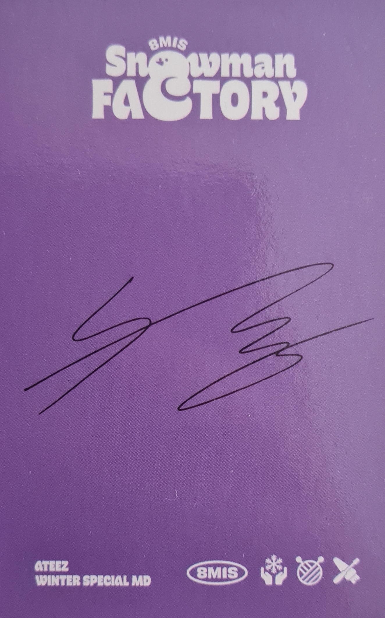 Mingi ATEEZ photocard back side - 70k Won Benefit