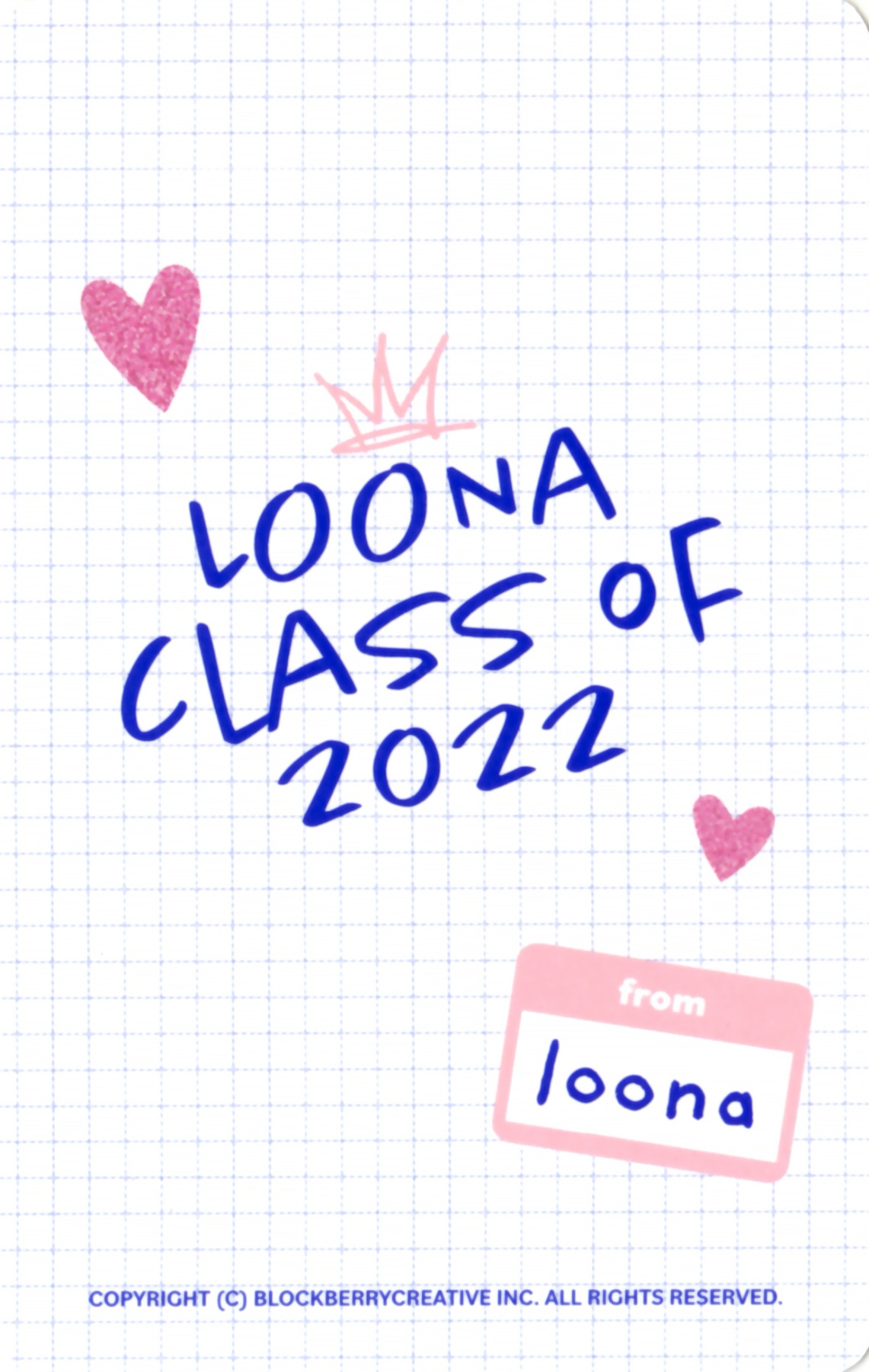 Chuu LOONA photocard back side - Photocard Set