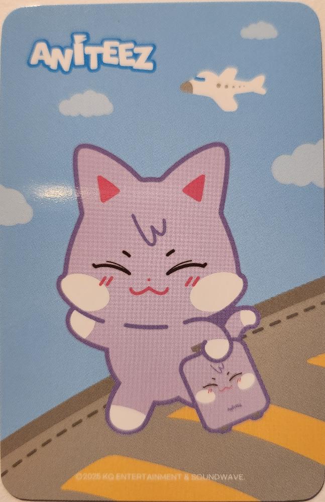 San ATEEZ photocard back side - PVC Luggage Tag