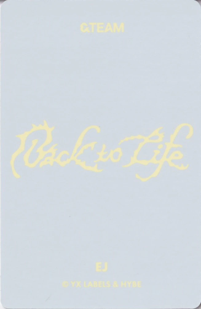 EJ &TEAM photocard back side - Photocard Set A