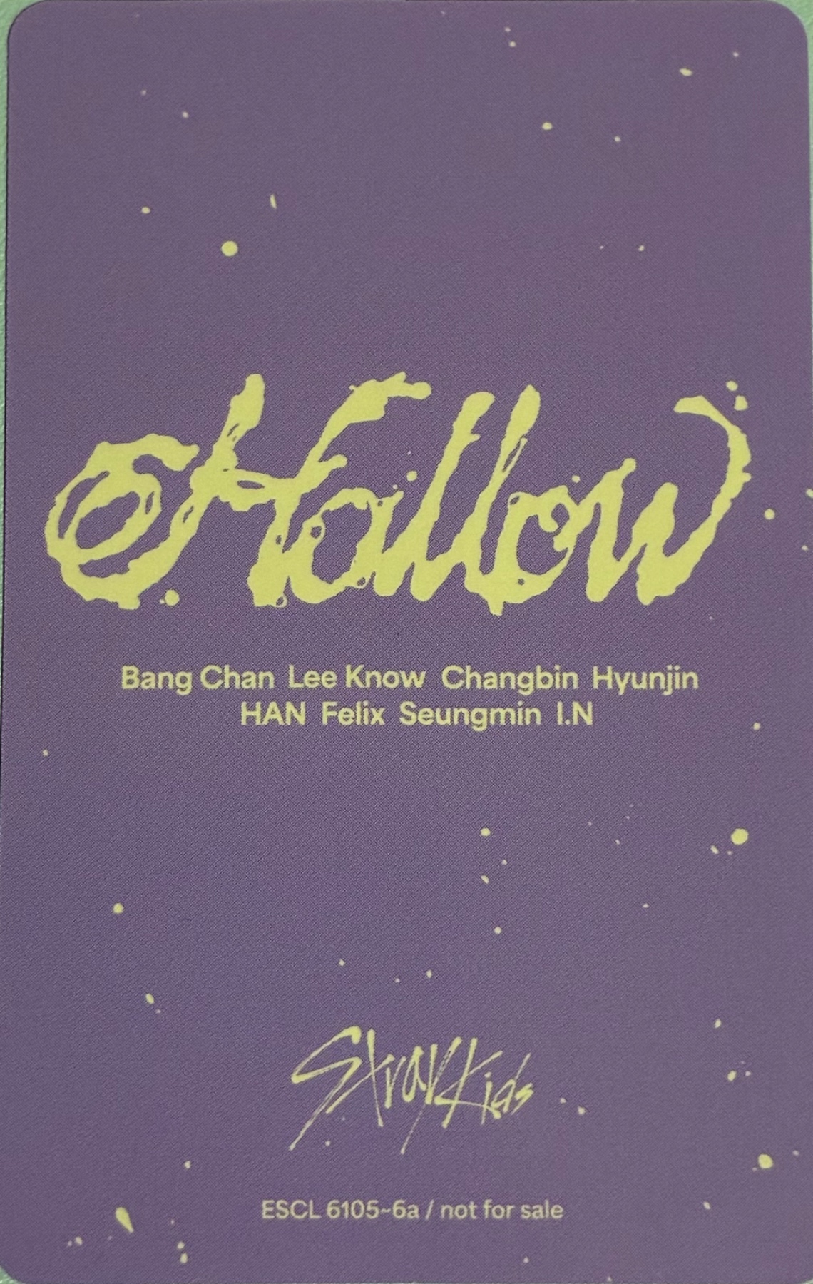 Seungmin Stray Kids photocard back side - Random Photocard