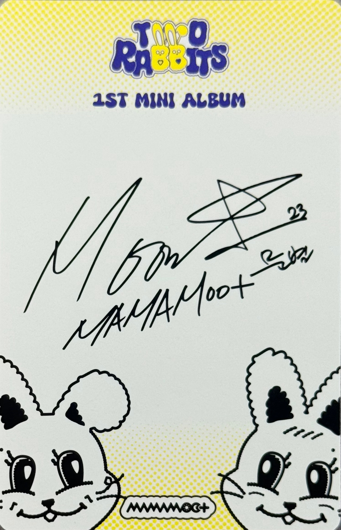 Moonbyul MAMAMOO+ photocard back side - Photocard