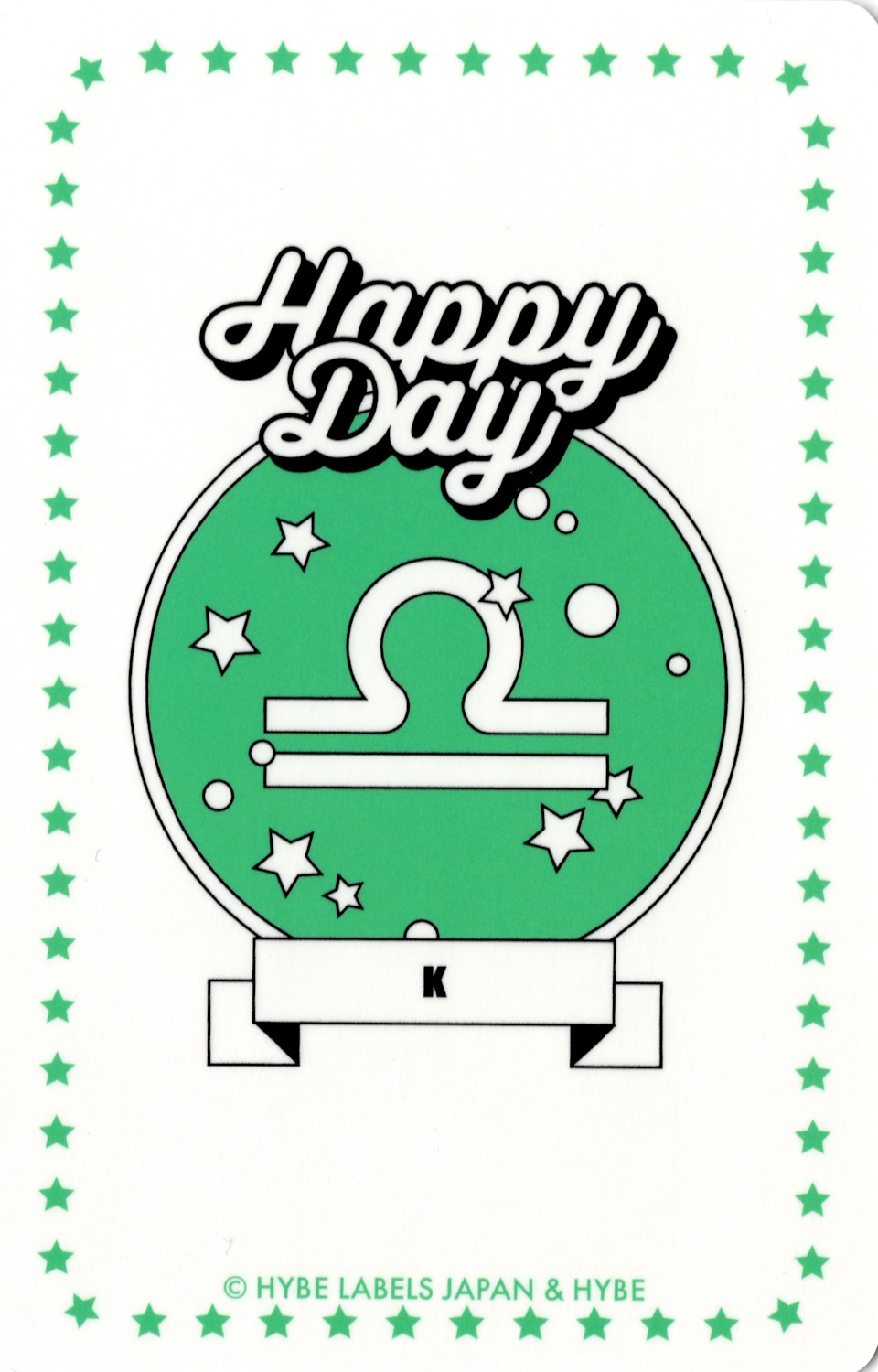 K &TEAM photocard back side - K Birthday Kit Photocard