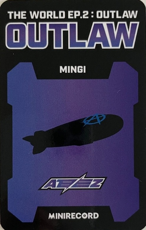 Mingi ATEEZ photocard back side - Benefit