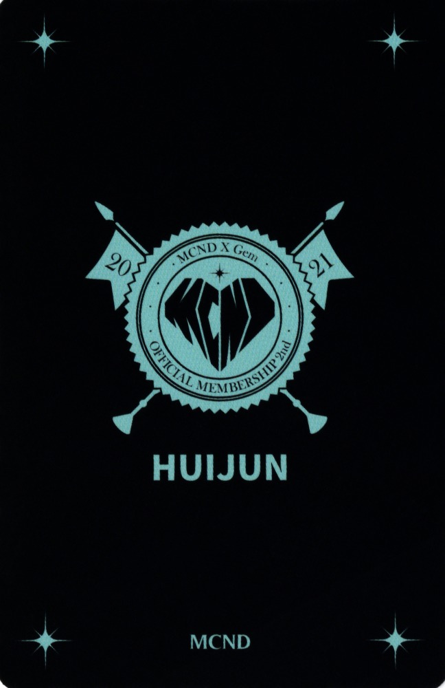 Huijun MCND photocard back side - Photo Card