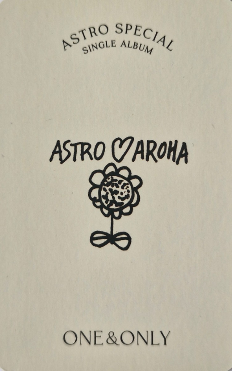 Sanha ASTRO photocard back side - Random Selfie Photocard