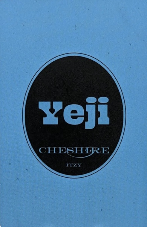 Yeji ITZY photocard back side - Photocard
